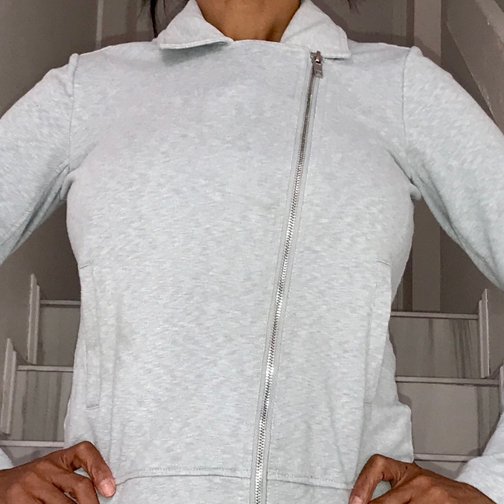 Forever 21 Baby Blue Jean Zipper Jacket